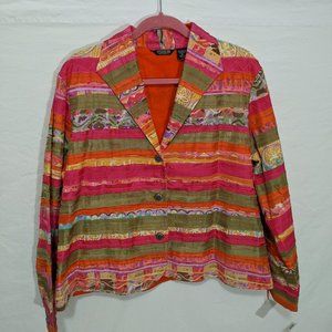 New Art To Wear Colorful Blazer Size XL